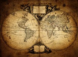 Фреска Древняя карта мира