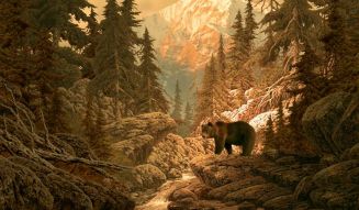 Фреска Медведь и лес