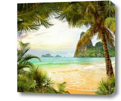 Картина берег на острове
