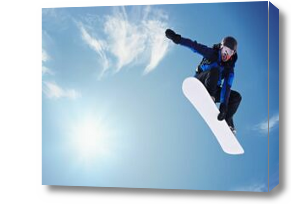 Картина Сноубордист в небе